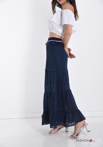 Gonna in Cotone  con balze con cintura longuette - ph 3