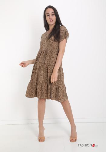 Abito  con balze Fantasia animalier - ph 1