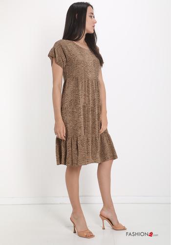 Abito  con balze Fantasia animalier - ph 3