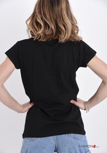 T-shirt aus Baumwolle Bedrucktes Muster - ph 2