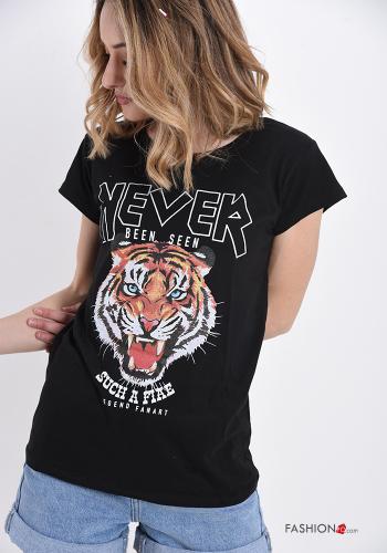 T-shirt aus Baumwolle Bedrucktes Muster - ph 3