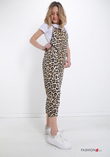 Salopette in Cotone Fantasia animalier - ph 3