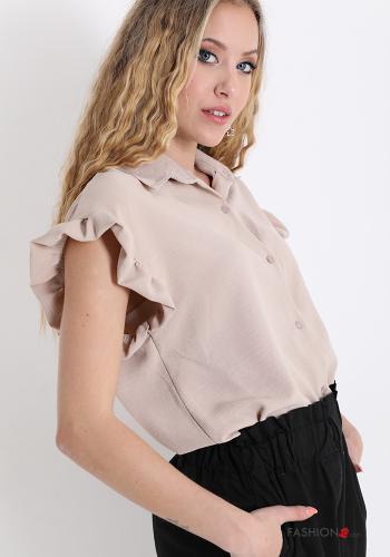 Camicia  con balze con bottoni - ph 1