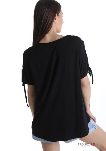 Blouse  avec noeud Tissu imprimé - ph 2