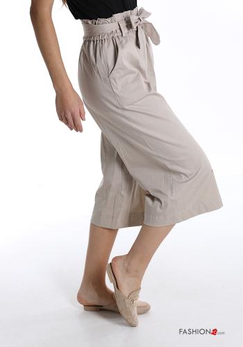 Pinocchietti in Cotone  con tasche con fiocco - ph 3
