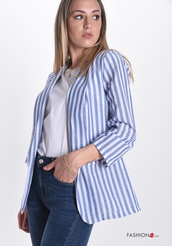 Giacca in Lino Fantasia righe - ph 1