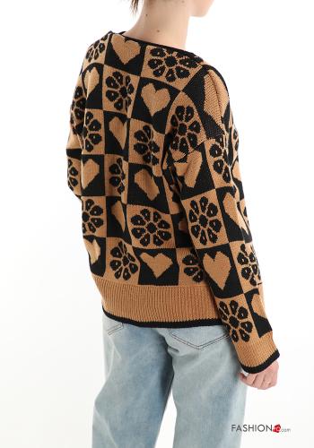 Cardigan Fantasia geometrica con bottoni - ph 2