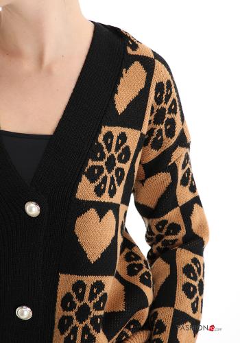 Cardigan Fantasia geometrica con bottoni - ph 4