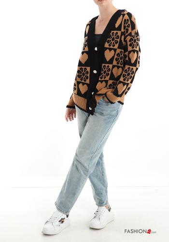 Cardigan Fantasia geometrica con bottoni - ph 5