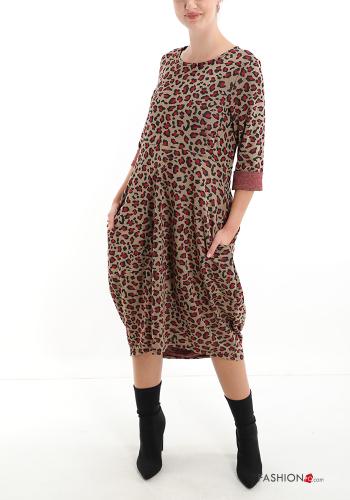 Vestido Estampado animal con bolsillos - ph 1