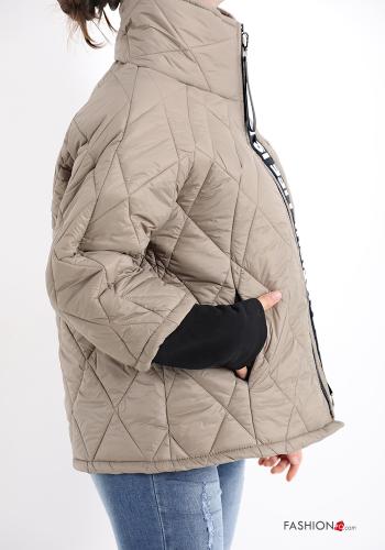 Rollkragen- Daunenjacke mit Taschen mit Reißverschluss - ph 3