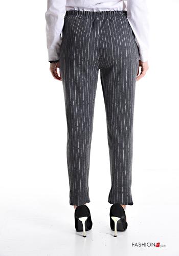 Pantalon Imprimé à rayures avec poches avec élastique - ph 2