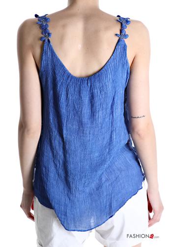 Embroidered Cotton Tank-Top with bow - ph 2