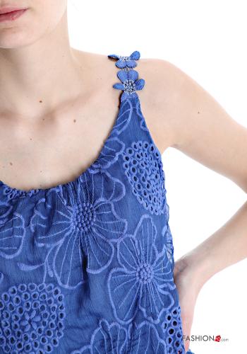 Embroidered Cotton Tank-Top with bow - ph 4