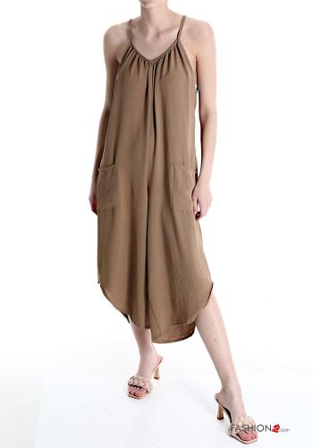 Jumpsuit with pockets with v-neck - ph 1