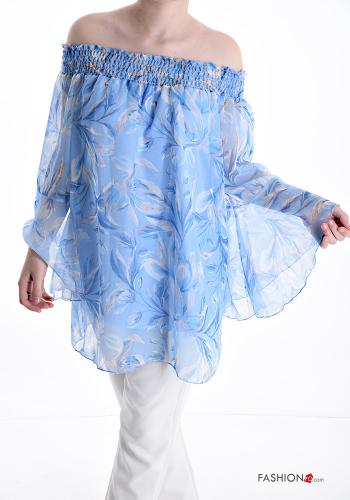 Blusa Fantasia floreale con elastico - ph 1