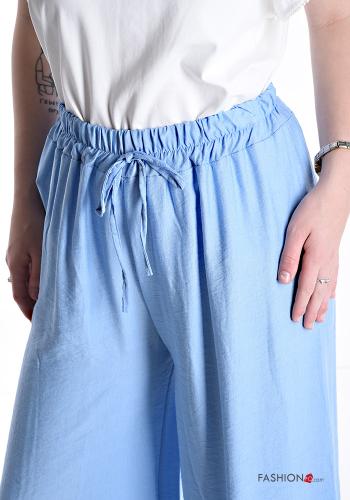 wide leg Trousers with bow with elastic - ph 4