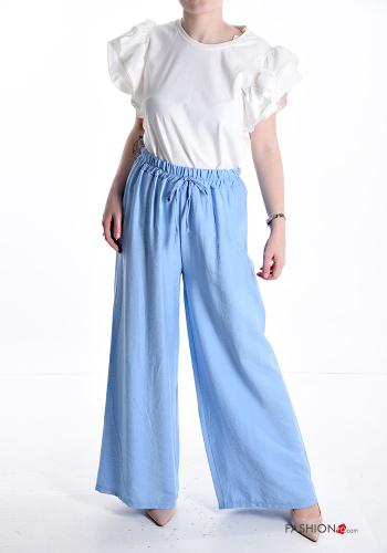 wide leg Trousers with bow with elastic - ph 5