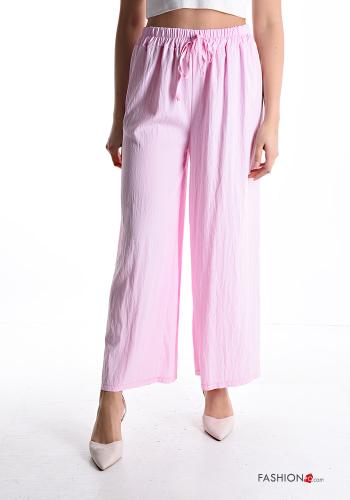 Trousers with drawstring with elastic