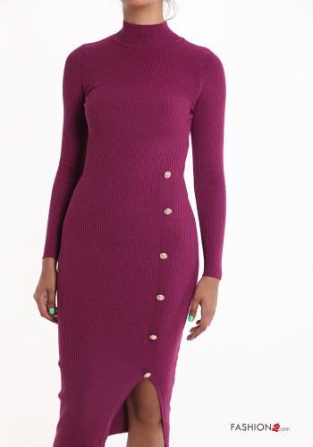 long sleeve Dress Rollneck with split with buttons - ph 4