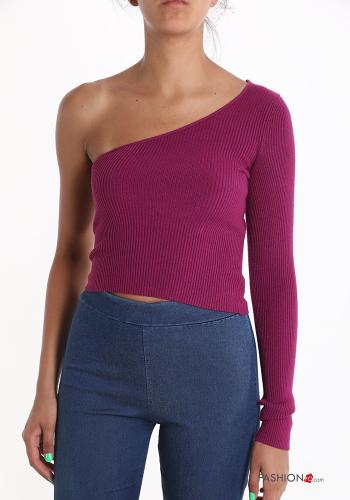 Top em jersey canelado decote assimétrico - ph 1