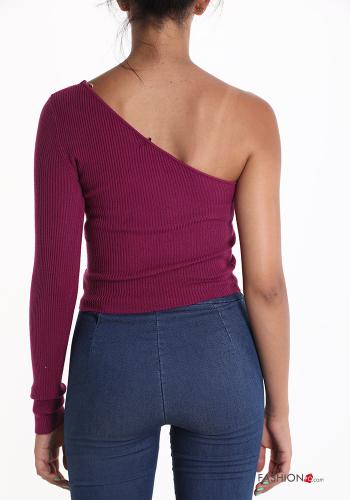 Top em jersey canelado decote assimétrico - ph 2