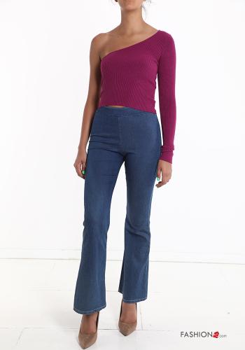 Top em jersey canelado decote assimétrico - ph 5