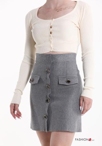 high waist Skirt with buttons - ph 4