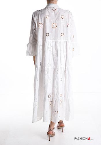 Robe en Coton à volants à boutons - ph 2