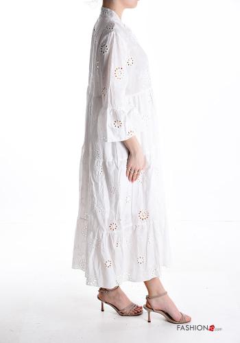 Robe en Coton à volants à boutons - ph 3