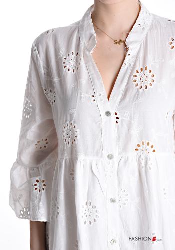 Robe en Coton à volants à boutons - ph 4