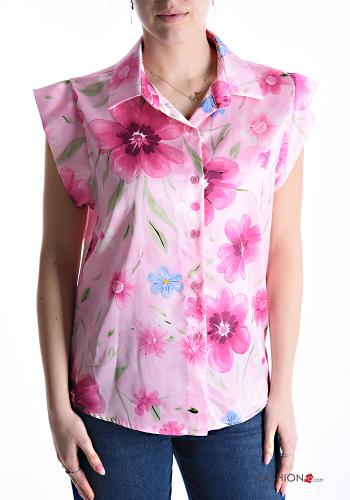 Camisa manga curta Floral com botões - ph 1