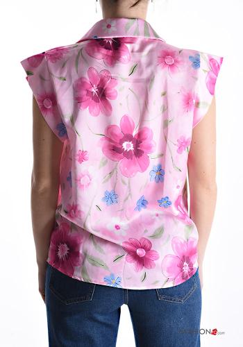 Camisa manga curta Floral com botões - ph 2