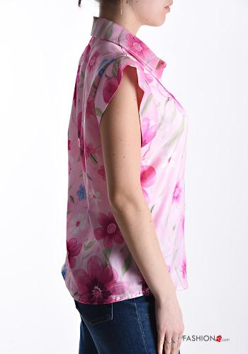 Camisa manga curta Floral com botões - ph 3