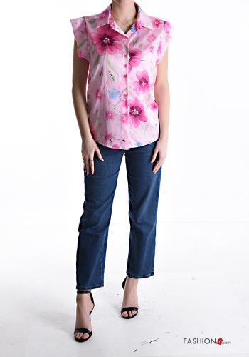 Camisa manga curta Floral com botões - ph 5