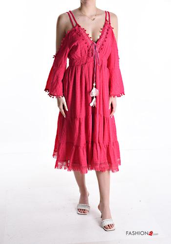 verstellbarer Kleid mit Volants tiefer ausschnitt - ph 1