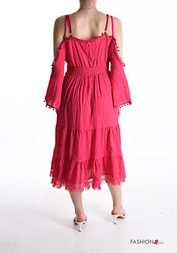 verstellbarer Kleid mit Volants tiefer ausschnitt - ph 2