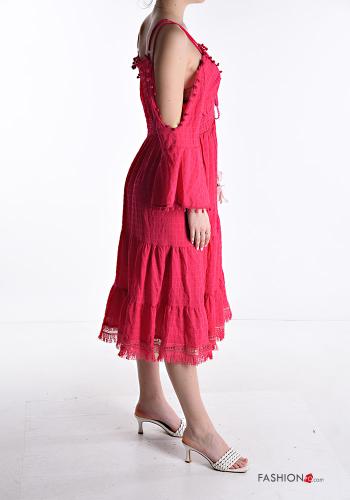 verstellbarer Kleid mit Volants tiefer ausschnitt - ph 3