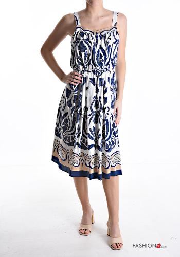 Vestido sin mangas Diseño impreso con elástico - ph 1