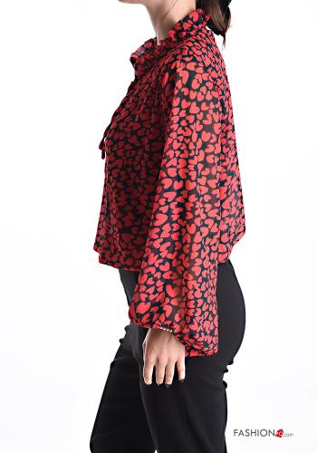 heart motif Blouse with bow - ph 3