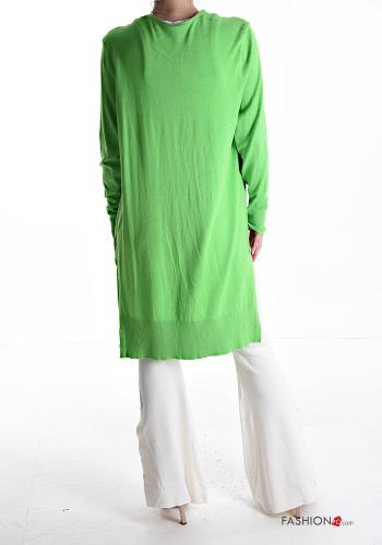 Cardigan maniche extra lunghe con spacco - ph 2