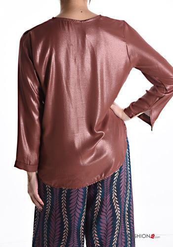 shiny Blouse with v-neck - ph 2