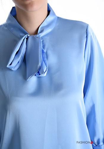 Blusa raso con fiocco maniche a tre quarti - ph 4