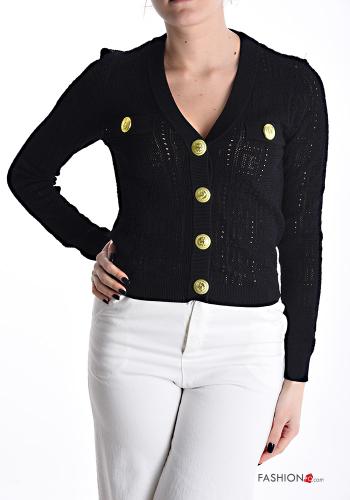 Cardigan con bottoni scollo a V - ph 1
