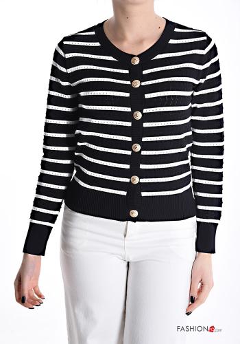 Cardigan Fantasia righe con bottoni - ph 1