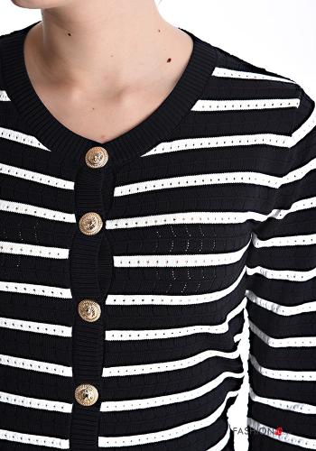 Cardigan Fantasia righe con bottoni - ph 4