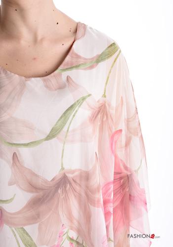Blusa Fantasia floreale maniche a tre quarti - ph 4
