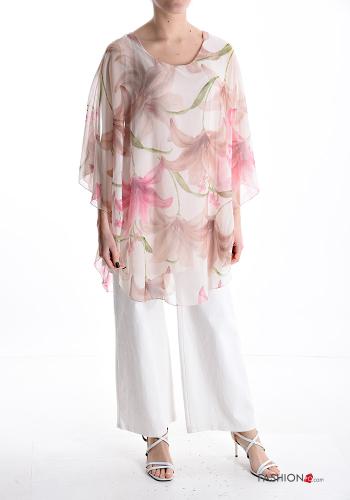 Blusa Fantasia floreale maniche a tre quarti - ph 5