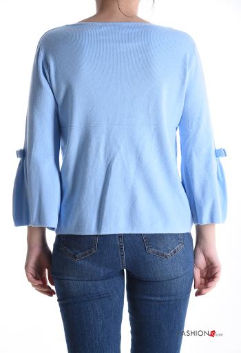 crew neck Cardigan with buttons 3/4 sleeve - ph 2