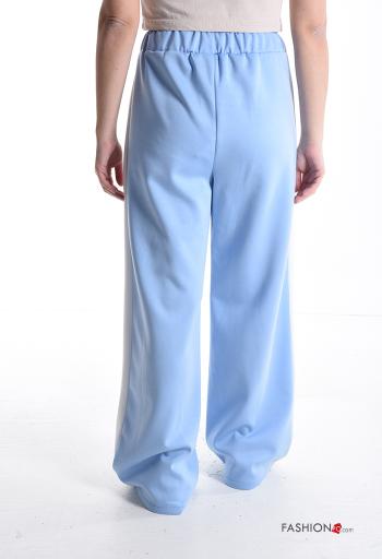Pantalone sportivo wide leg con tasche con elastico - ph 2